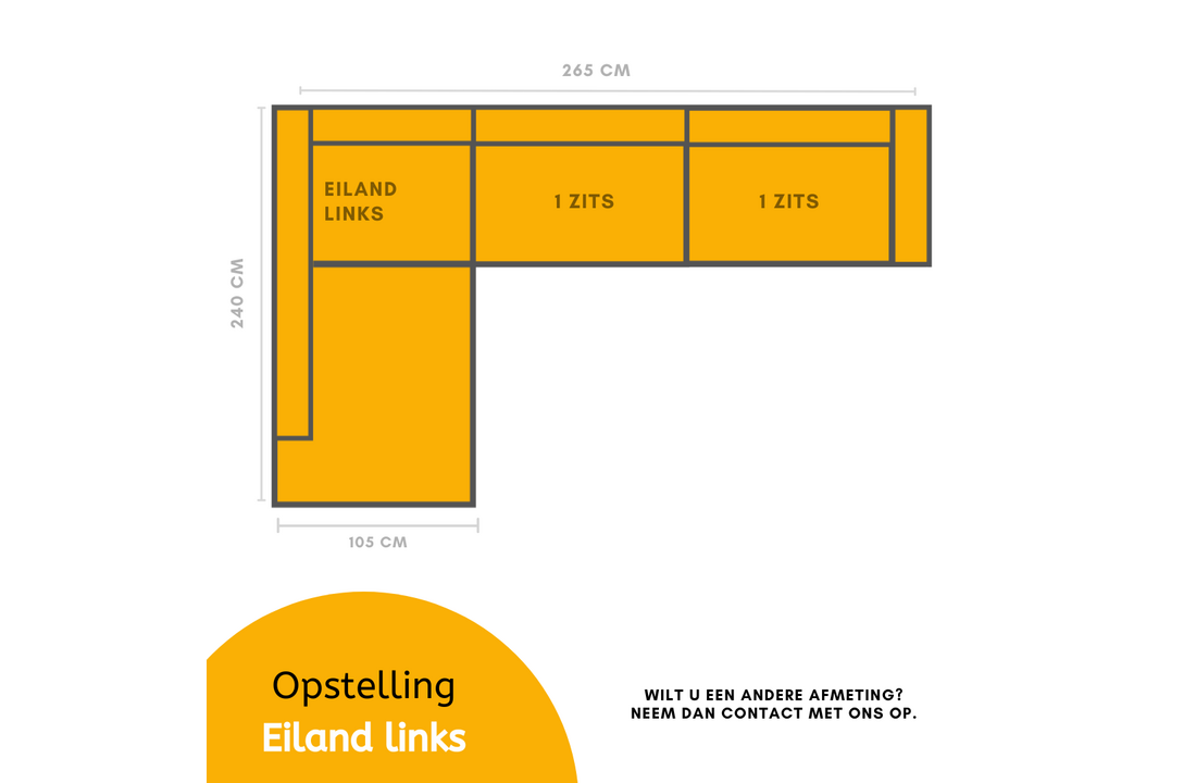 Hoekbank Rio | Beige