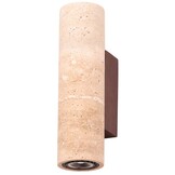 Colosso | Wandlamp Travertin – Handgemaakt Natuursteen – Up & Down – Japandi & Wabi-Sabi