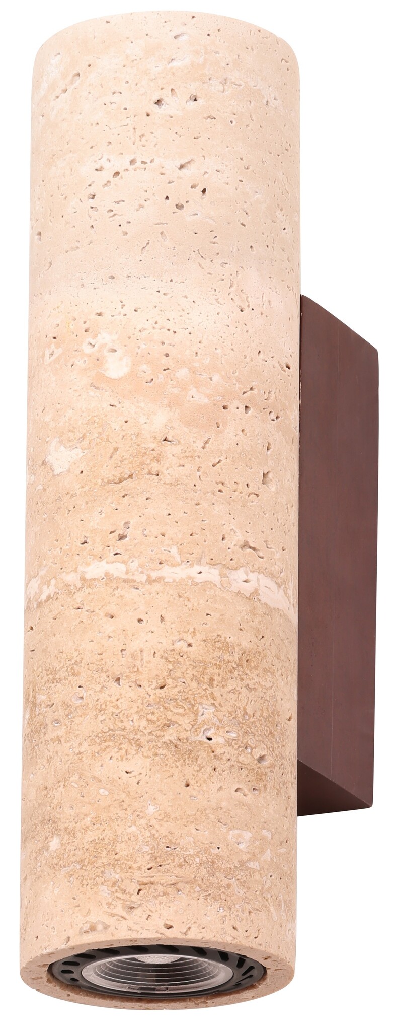 Colosso | Wandlamp Travertin – Handgemaakt Natuursteen – Up & Down – Japandi & Wabi-Sabi