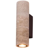Colosso | Wandlamp Travertin – Handgemaakt Natuursteen – Up & Down – Japandi & Wabi-Sabi