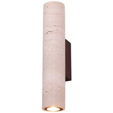 Colosso | Wandlamp Travertin – Handgemaakt Natuursteen – Up & Down – Japandi & Wabi-Sabi - 32 cm