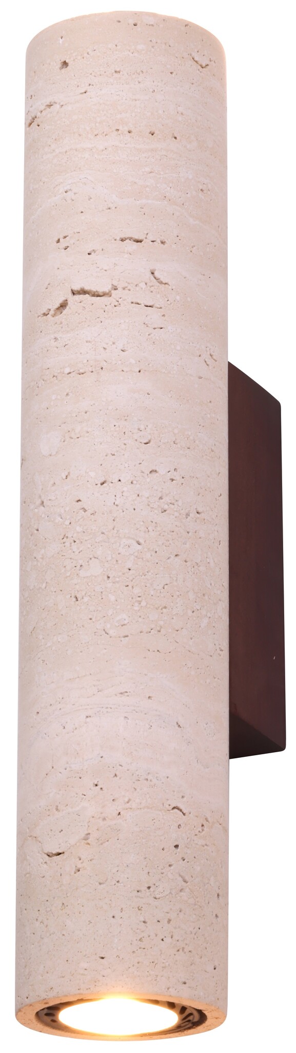 Colosso | Wandlamp Travertin – Handgemaakt Natuursteen – Up & Down – Japandi & Wabi-Sabi - 32 cm