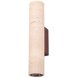 Colosso | Wandlamp Travertin – Handgemaakt Natuursteen – Up & Down – Japandi & Wabi-Sabi - 32 cm