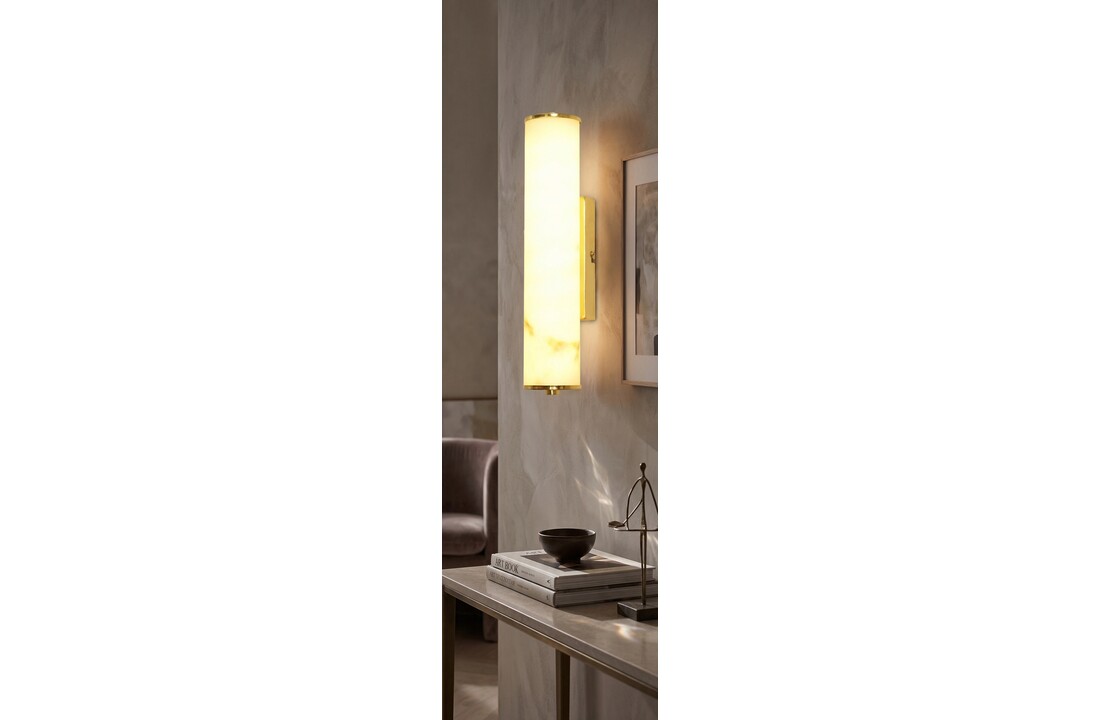 Wandlamp Lucano Faux Alabast  H30 cm
