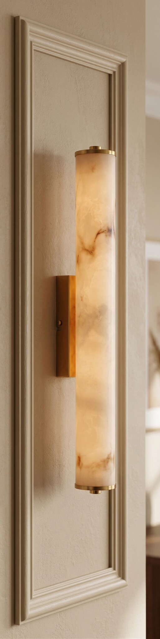 Wandlamp Lucano Faux Alabast  H45