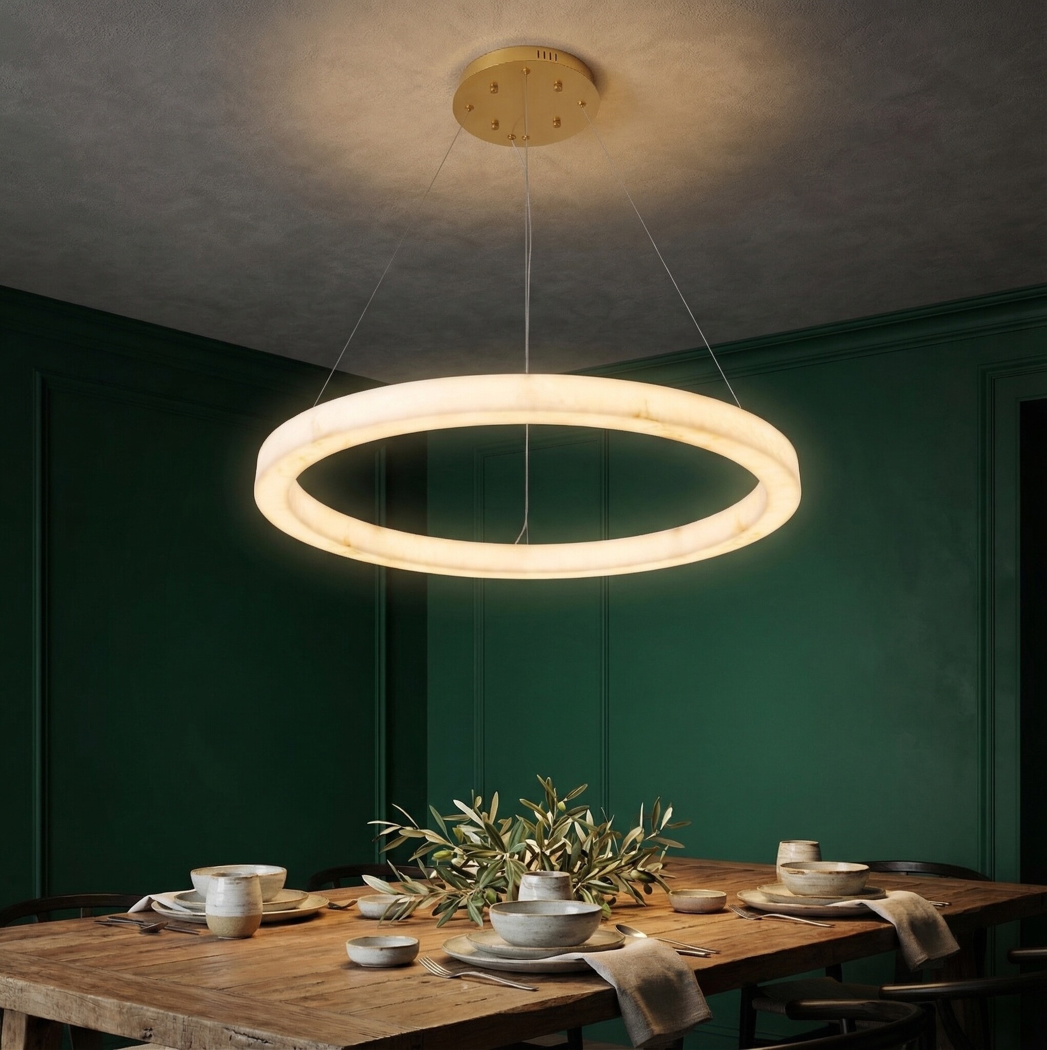 Hanglamp Solanas Faux Alabast