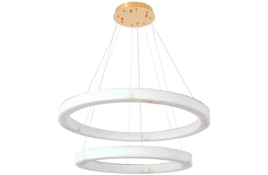 Hanglamp Solanas Faux Alabast - Dia 60 + Dia 80 cm
