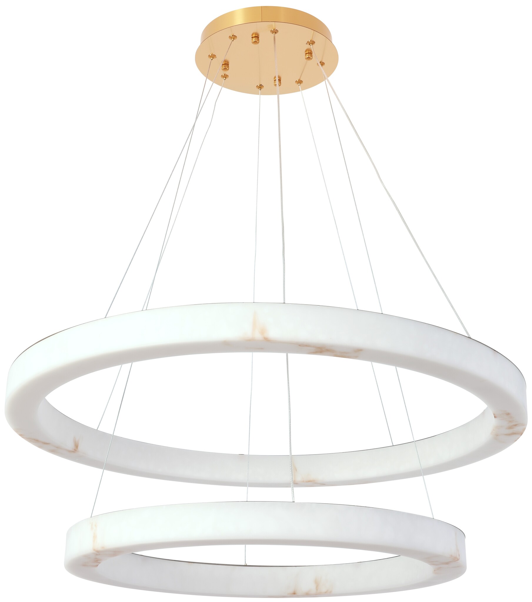 Hanglamp Solanas Faux Alabast - Dia 60 + Dia 80 cm