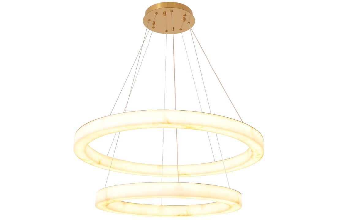 Hanglamp Solanas Faux Alabast - Dia 60 + Dia 80 cm