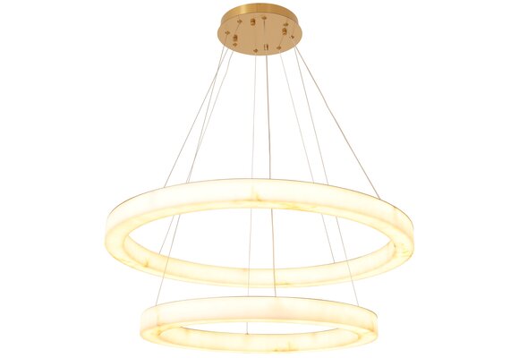 Hanglamp Solanas Faux Alabast - D60 + D80 cm