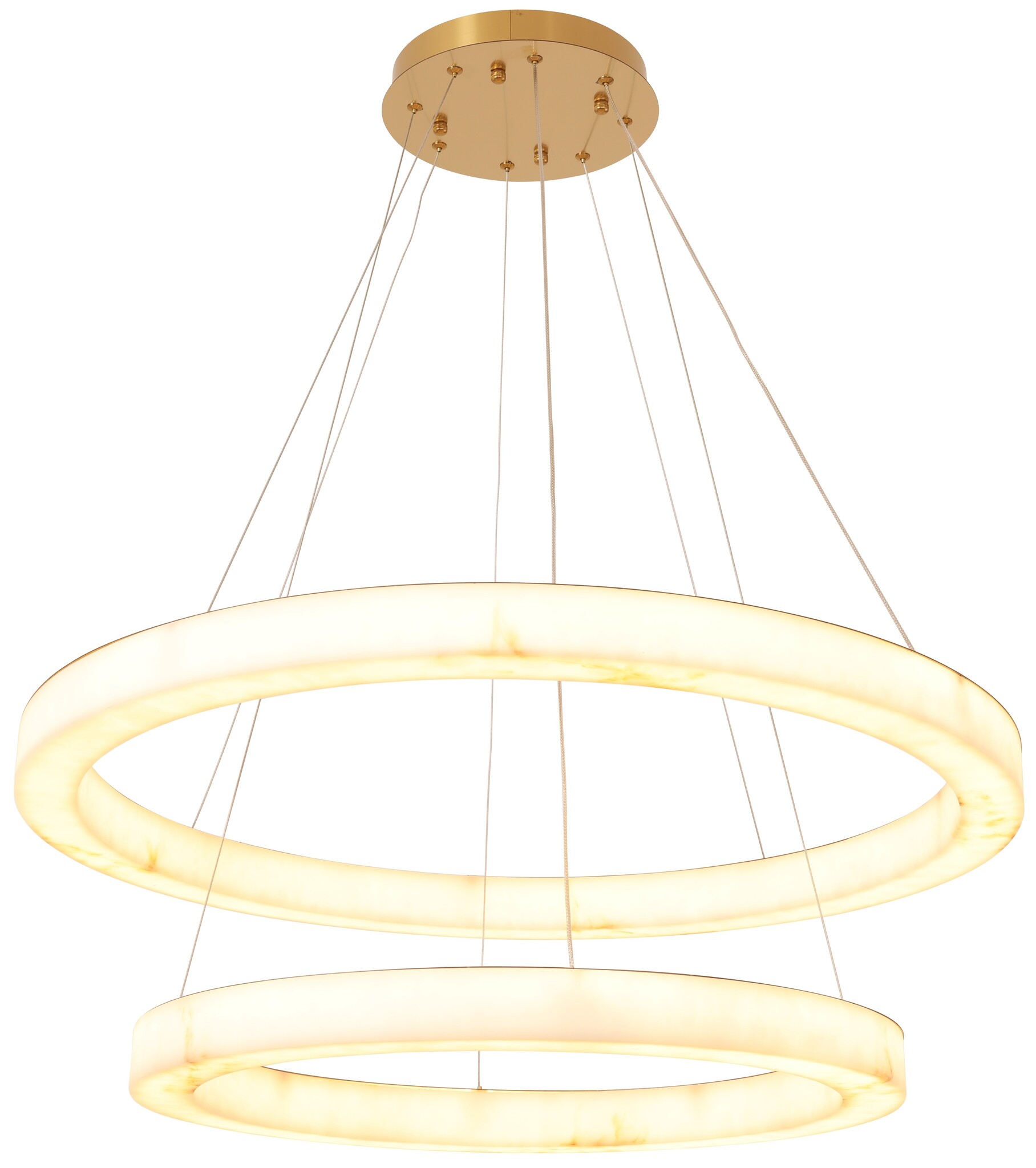 Hanglamp Solanas Faux Alabast - Dia 60 + Dia 80 cm