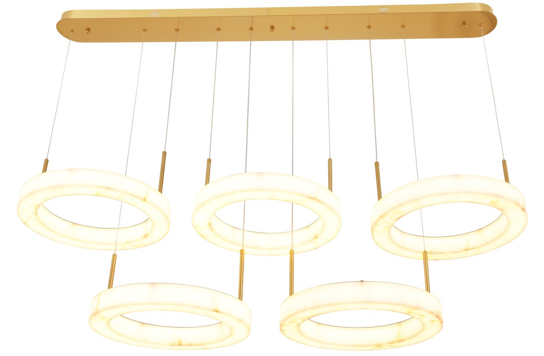 Hanglamp Solanas Faux Alabast - 5 x D40 cm