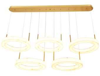 Hanglamp Solanas Faux Alabast - 5 x D40 cm