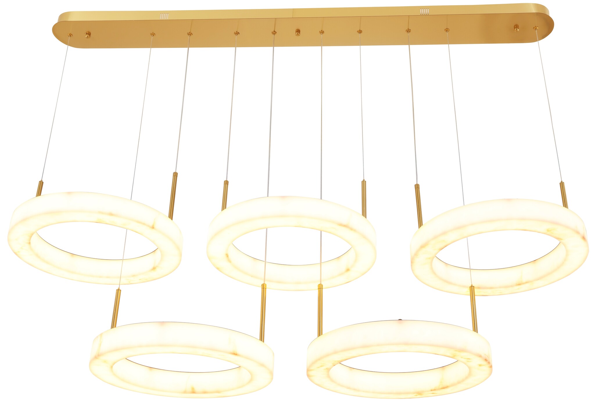Hanglamp Solanas Faux Alabast - 5 x D40 cm