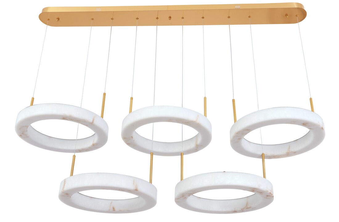Hanglamp Solanas Faux Alabast - 5 x D40 cm