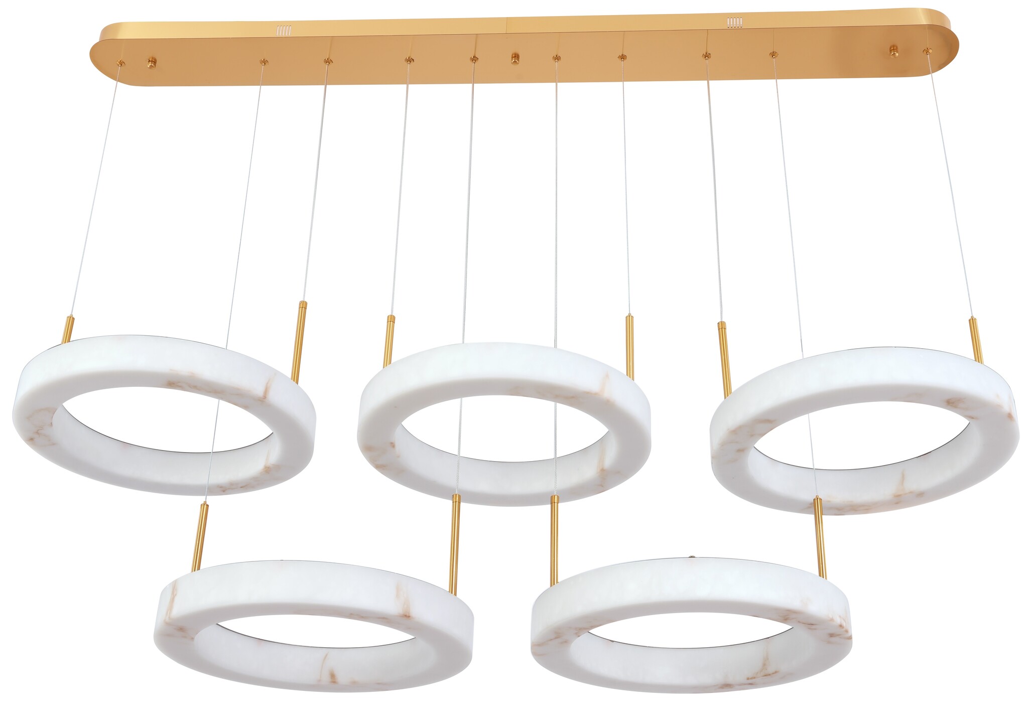 Hanglamp Solanas Faux Alabast - 5 x D40 cm