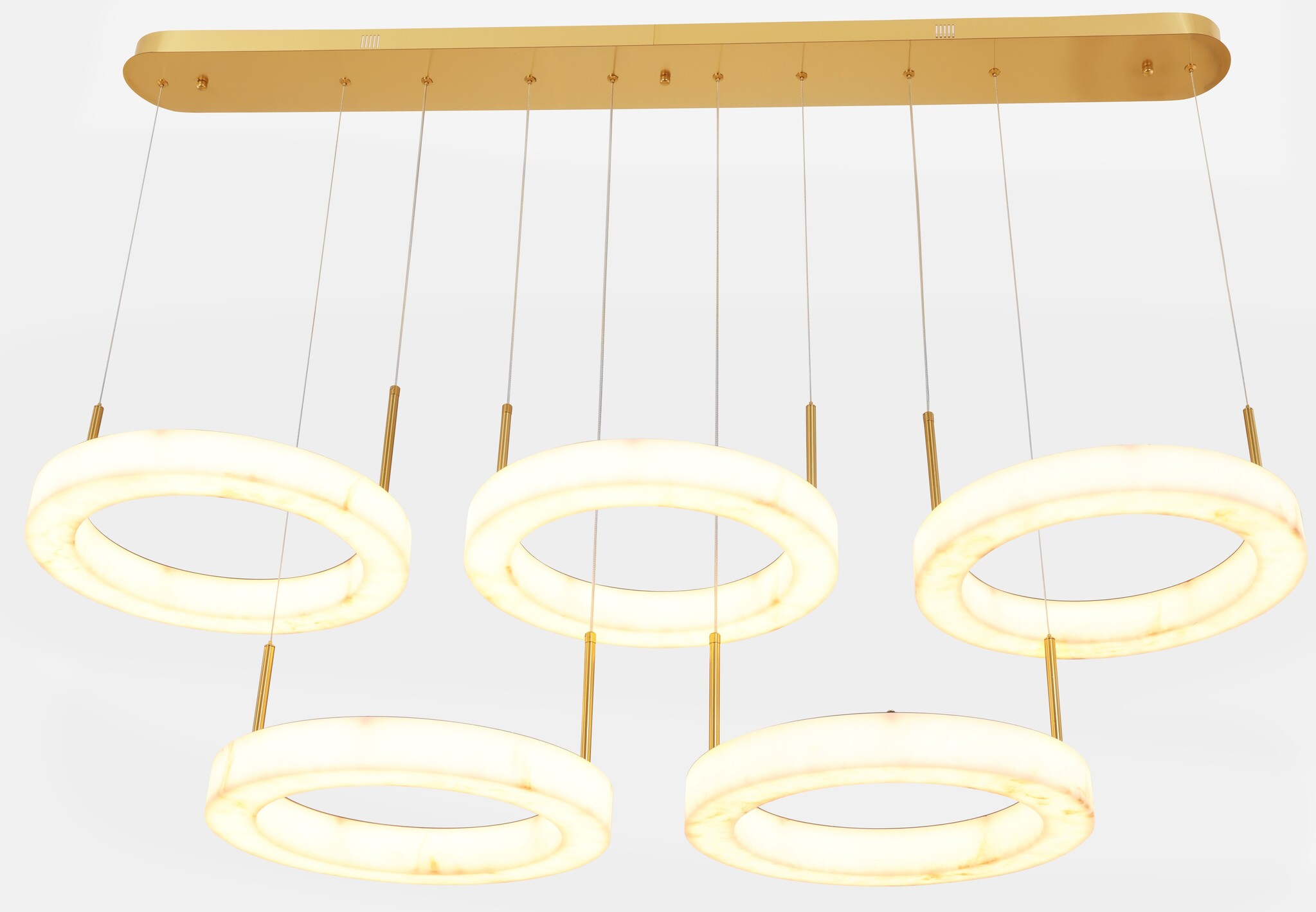 Hanglamp Solanas Faux Alabast - 5 x D40 cm