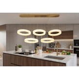 Hanglamp Solanas Faux Alabast - 5 x D40 cm