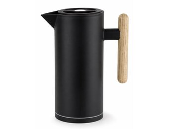 Thermoskan Bavary met Houten Handvat - 1.0L  Zwart
