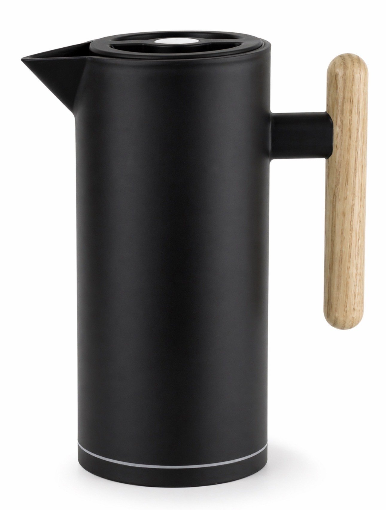 Thermoskan Bavary met Houten Handvat - 1.0L  Zwart