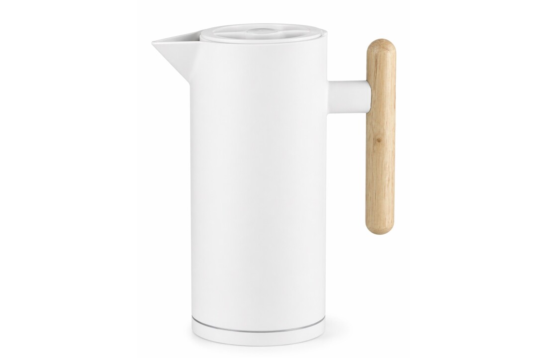 Thermoskan Bavary met Houten Handvat - 1.0L  Wit