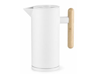 Thermoskan Bavary met Houten Handvat - 1.0L  Wit