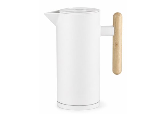 Thermoskan Bavary met Houten Handvat - 1.0L  Wit
