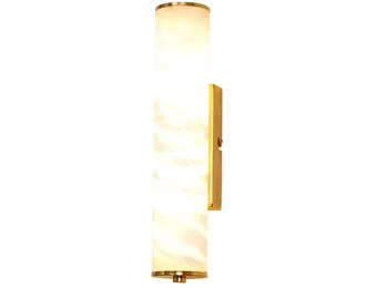 Wandlamp Lucano Albast natuursteen - H30 cm