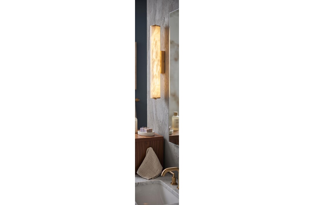 Wandlamp Lucano Albast natuursteen - H45 cm