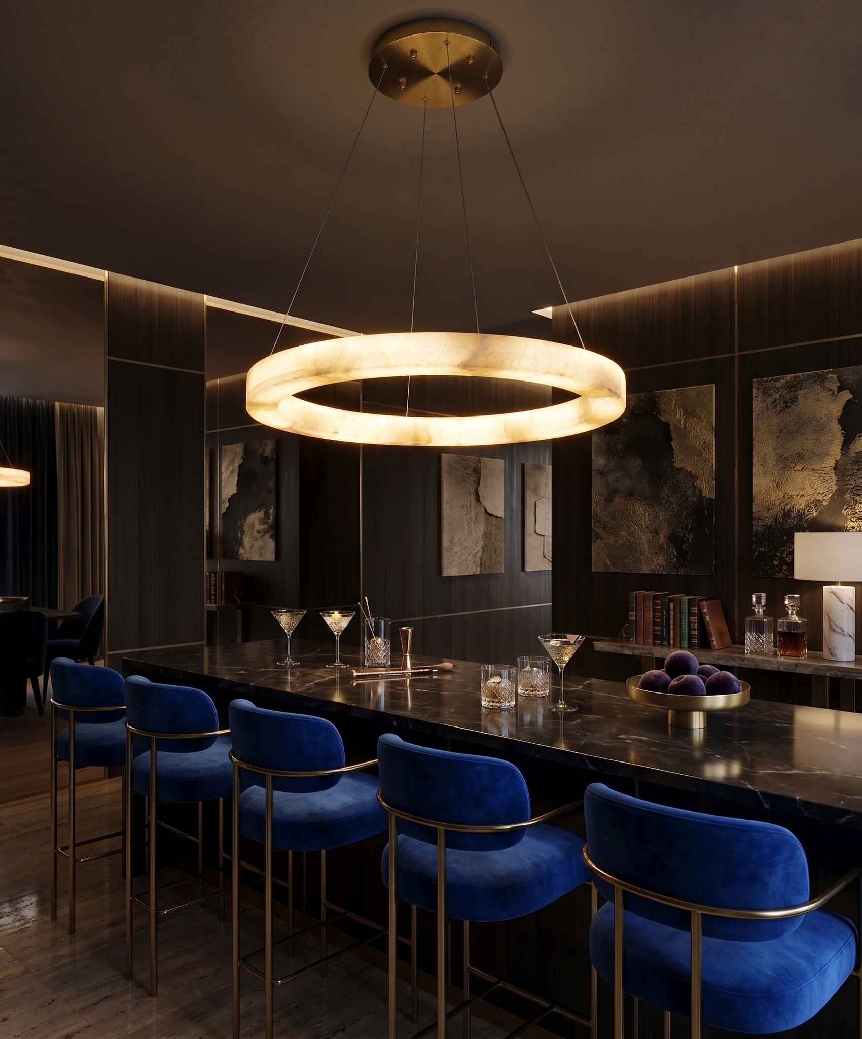 Hanglamp Solanas Alabaster Natuursteen