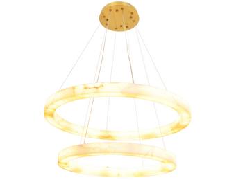 Hanglamp Solanas Alabaster Natuursteen - D60 + D80 cm