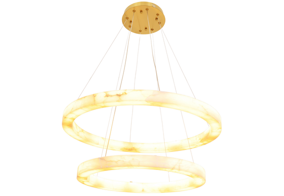 Hanglamp Solanas Alabaster Natuursteen - D60 + D80 cm