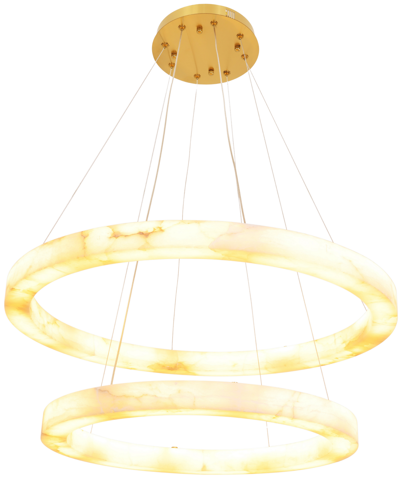 Hanglamp Solanas Alabaster Natuursteen - D60 + D80 cm