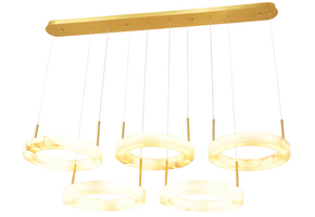 Hanglamp Solanas Alabaster Natuursteen - 5 x D40 cm