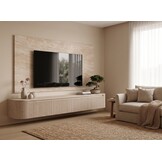 TV-Decorplaat Travertin - Carrara - L200 x H122 x D1.8 cm