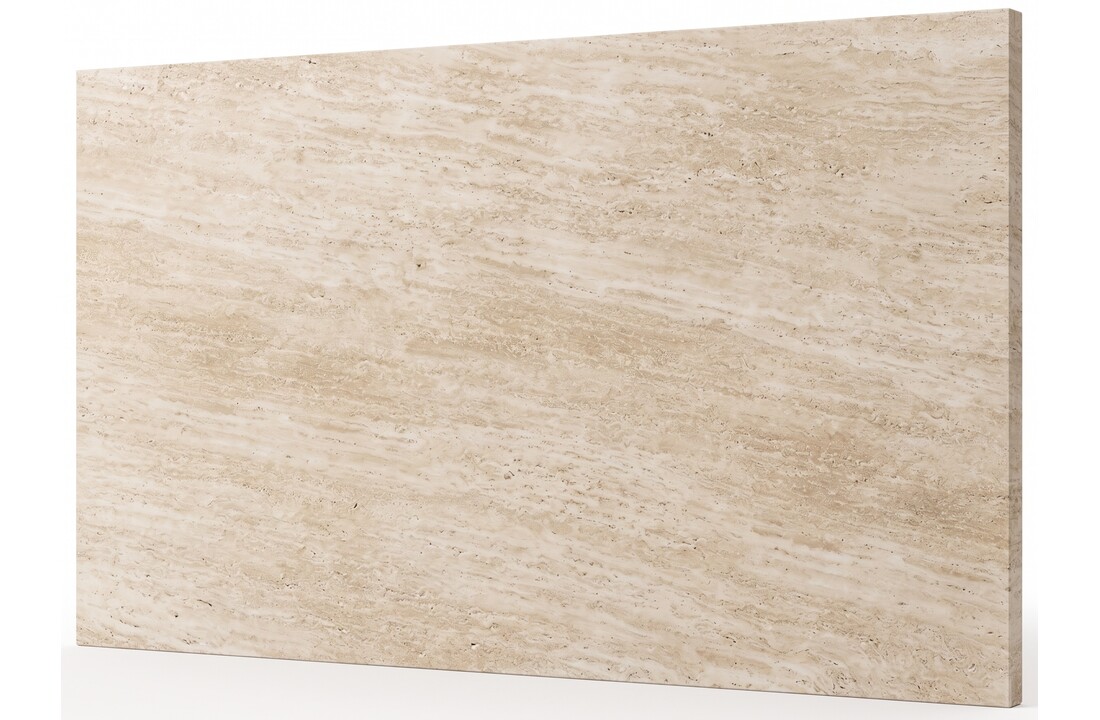 TV-Decorplaat Travertin - Carrara - L200 x H122 x D1.8 cm