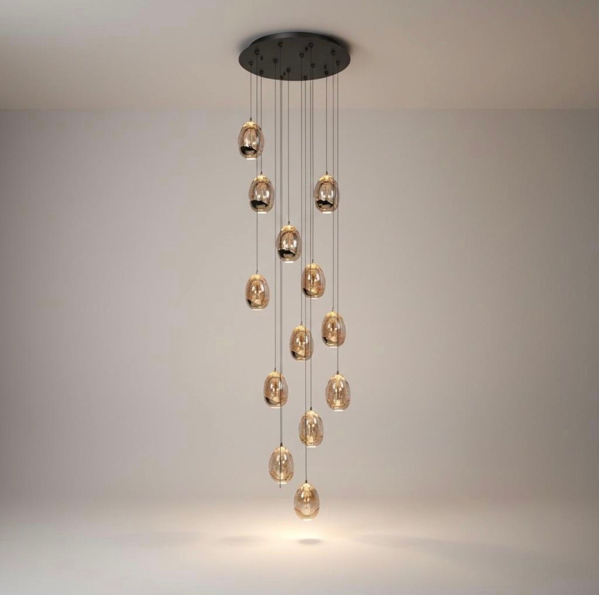 Videlamp Golden Egg - D60 x H300 cm