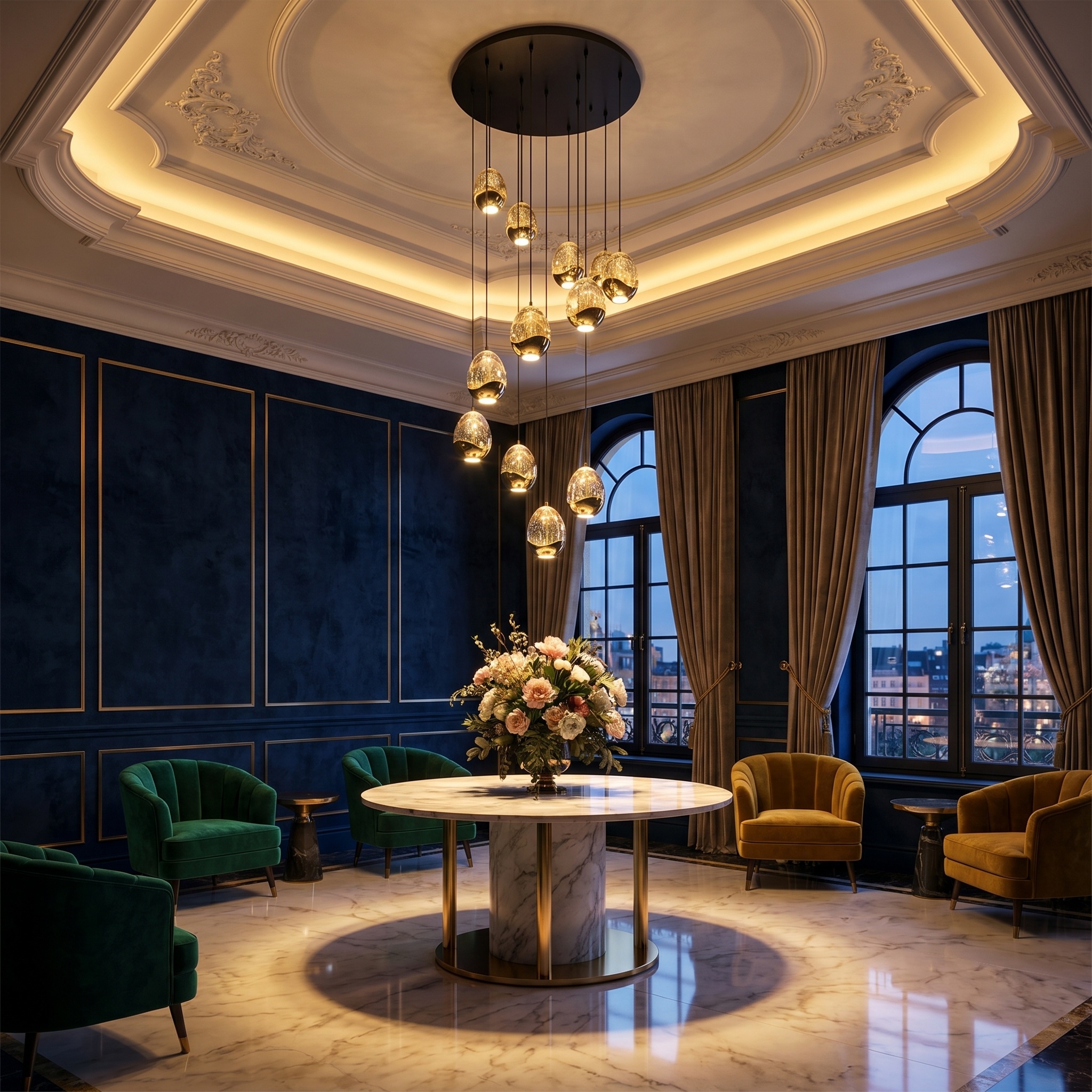 Videlamp Golden Egg - D60 x H300 cm