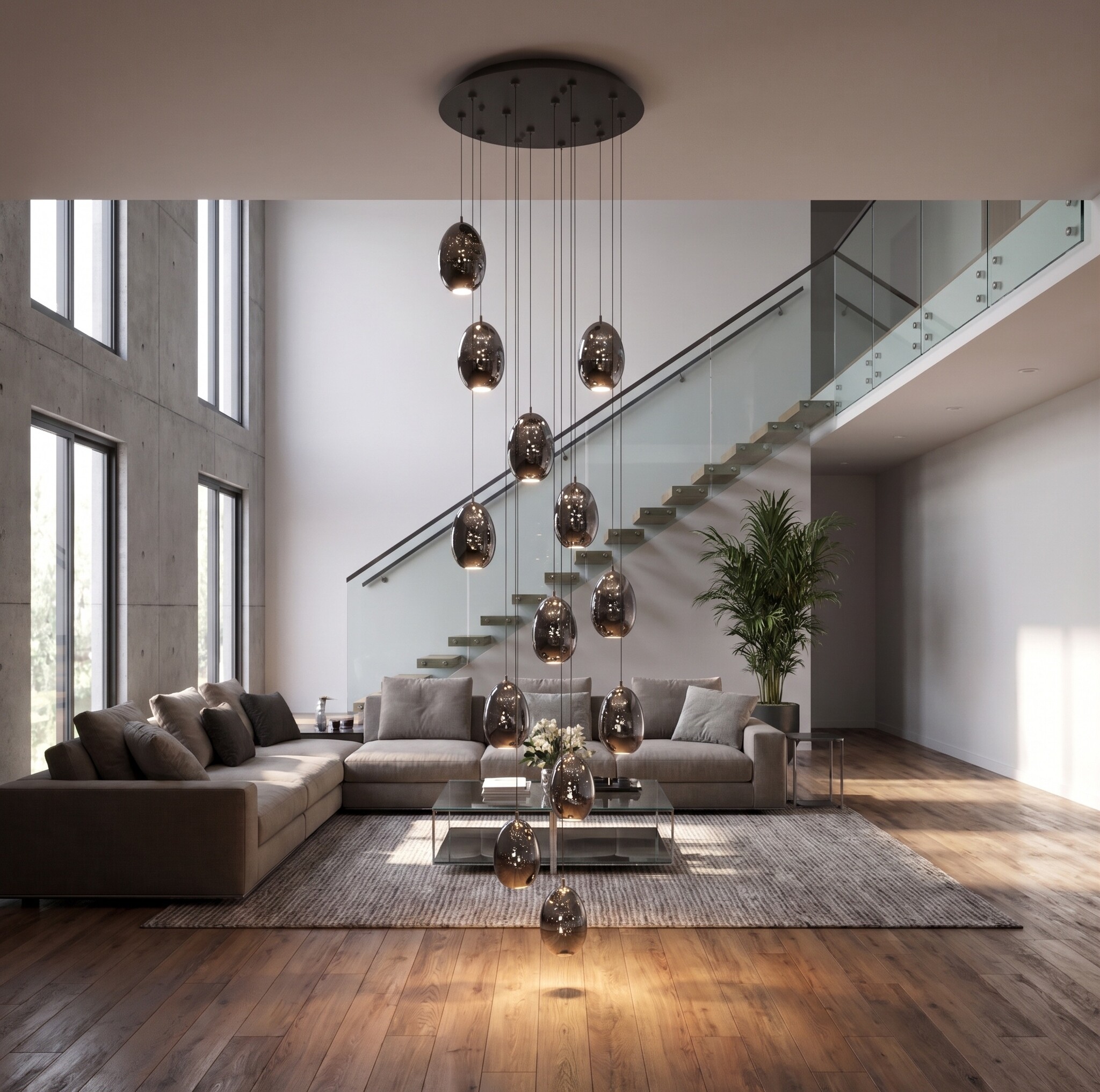 Videlamp Smoke Egg - D60 x H300 cm