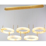 Hanglamp Solanas Alabaster Natuursteen - 5 x D40 cm