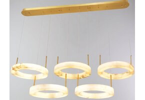 Hanglamp Solanas Alabaster Natuursteen - 5 x D40 cm