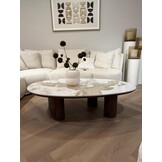 Salontafel Palermo - Bruin - Keramiek - (Marmerlook)