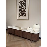 Tv-meubel Palermo - Bruin - Keramiek - (Marmerlook)