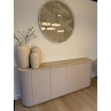 Dressoir Staand Como - Mat Beige - Keramiek (travertin look) - 200x40x80 cm