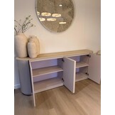 Dressoir Staand Como - Mat Beige - Keramiek (travertin look) - 200x40x80 cm