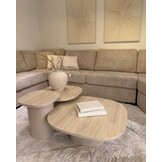Salontafel Como -  Mat Beige - Keramiek (travertin look) - Set van 3