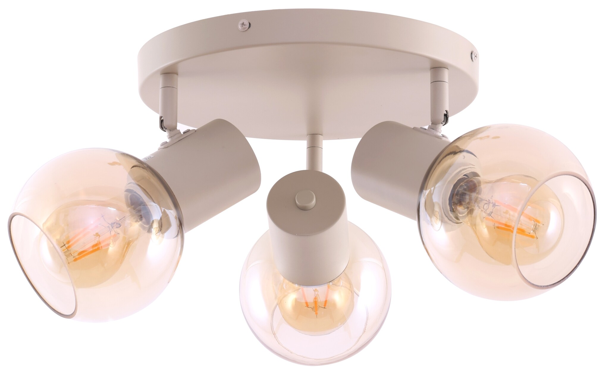 Plafondlamp Aura - Beige - 3 lichts