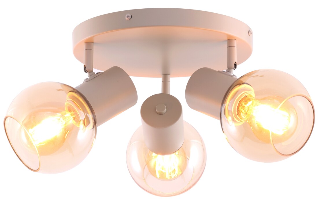 Plafondlamp Aura - Beige - 3 lichts