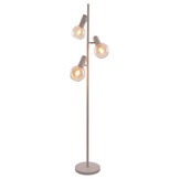 Vloerlamp Aura  - Beige - 3 lichts - Amber glas