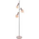 Vloerlamp Aura  - Beige - 3 lichts - Amber glas